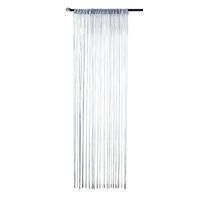 FADENGARDINE Shanghai HxB 250x145 cm Grau Lurex - Grau, Textil (145/250cm) - Gardinenbox