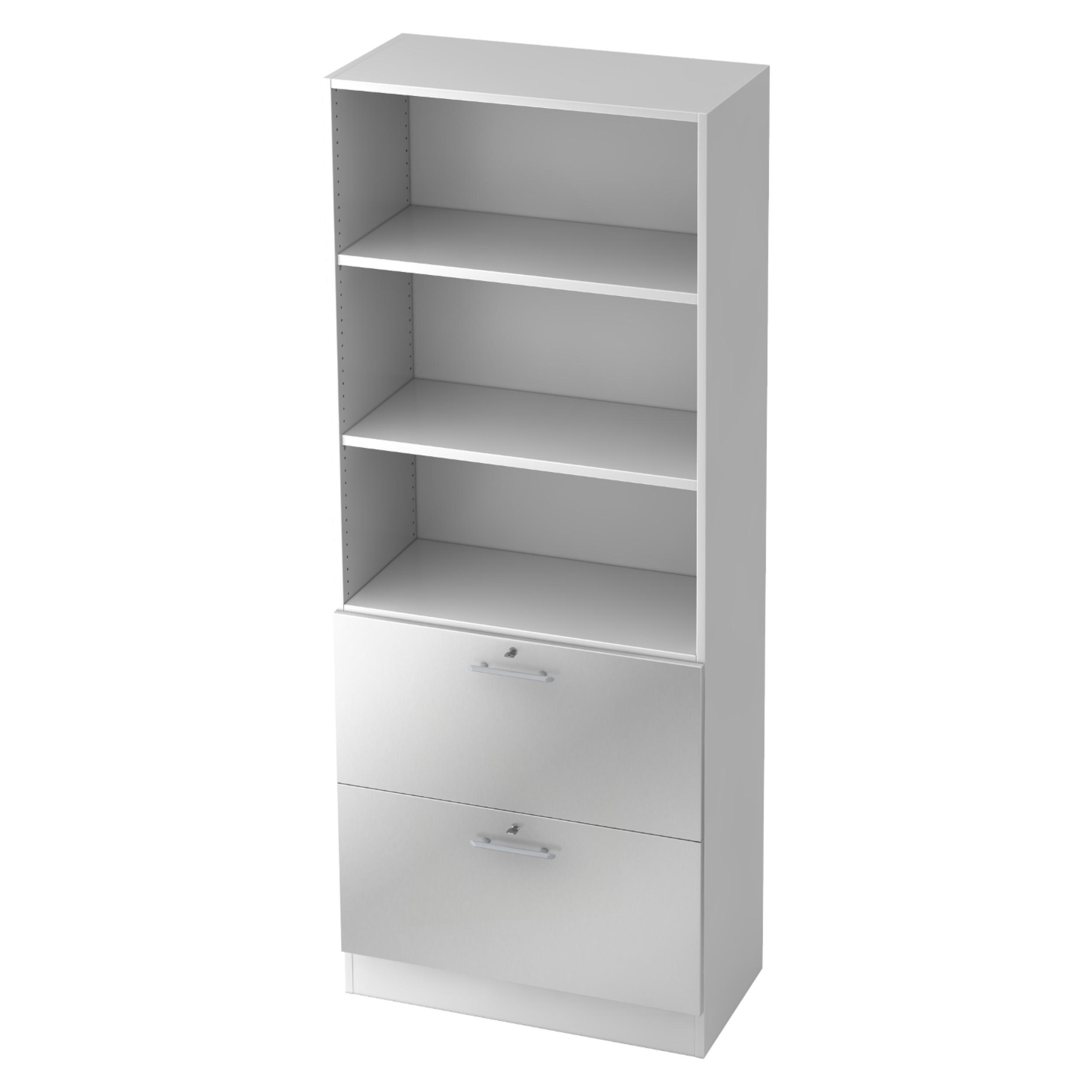 bümö Hängeregister Weiß, Silber 80x200.4x42 cm
