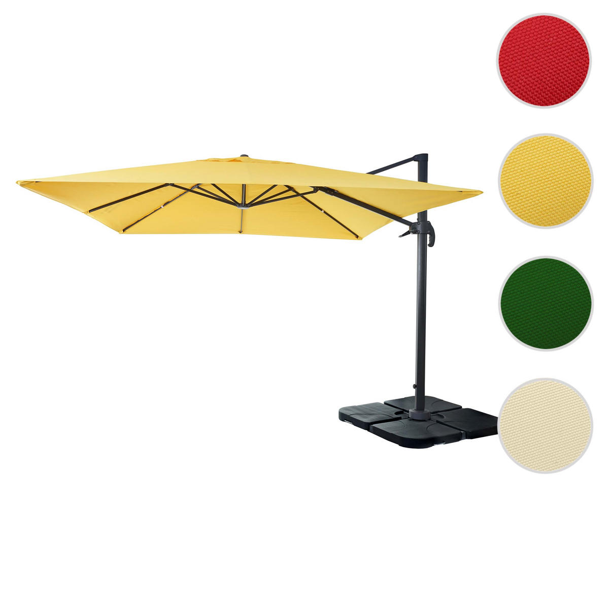 AMPELSCHIRM I Gelb 300/300 cm - Gelb, Textil (360/300cm) - MCW