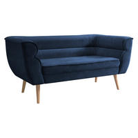 SOFA Bal 2 - Naturfarben/Dunkelblau, Holz/Textil (142/75/74cm) - MIRJAN24