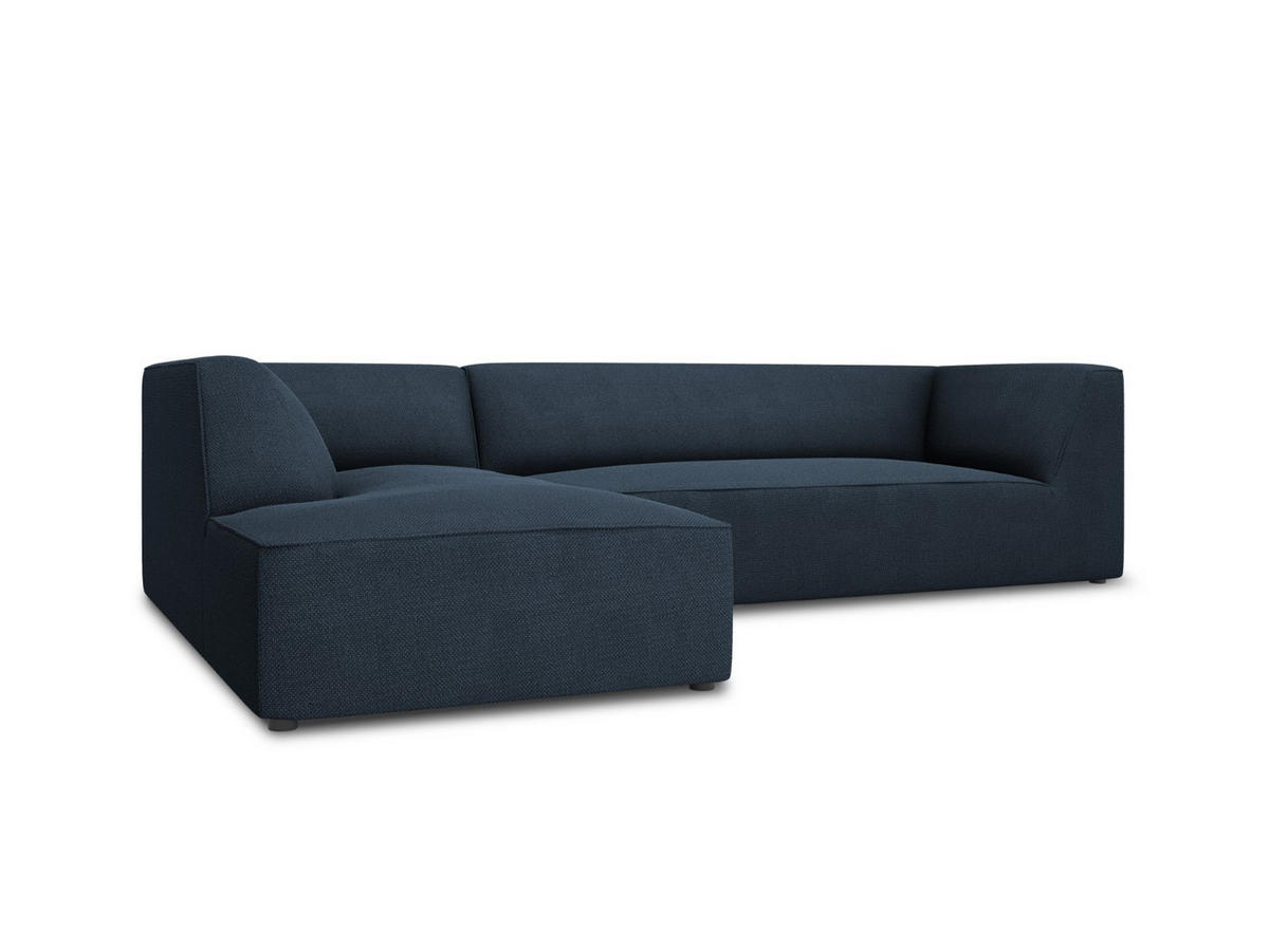 ECKSOFA links Ruby aus strukturiertem Stoff marineblau 4 Sitzplätze - Blau, Textil (180/273cm) - Micadoni