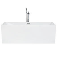 BADEWANNE FREISTEHEND 81x170x60 cm weiß Rios - Weiß, Kunststoff (81/60/170cm) - Beliani