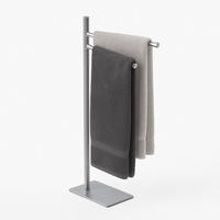 HANDTUCHSTÄNDER - Silberfarben, Metall (33.5/78/14cm) - Relaxdays