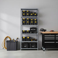 SCHRAUBREGAL PANDA TALL | HxBxT 200x110x30cm | 6 Fachböden | Fachlast 90kg | Verzinkt - Silberfarben, Metall (110/200/30cm) - PROREGAL