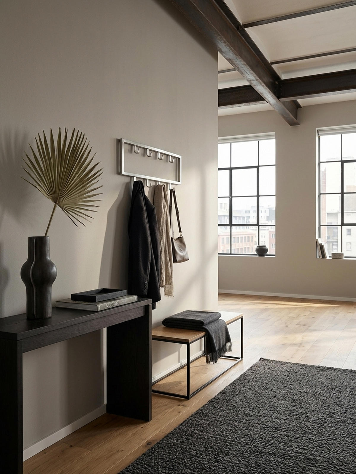 WANDGARDEROBE Metall Silber Modern poliert - Silberfarben, Metall (50/20/4cm) - KADIMA DESIGN