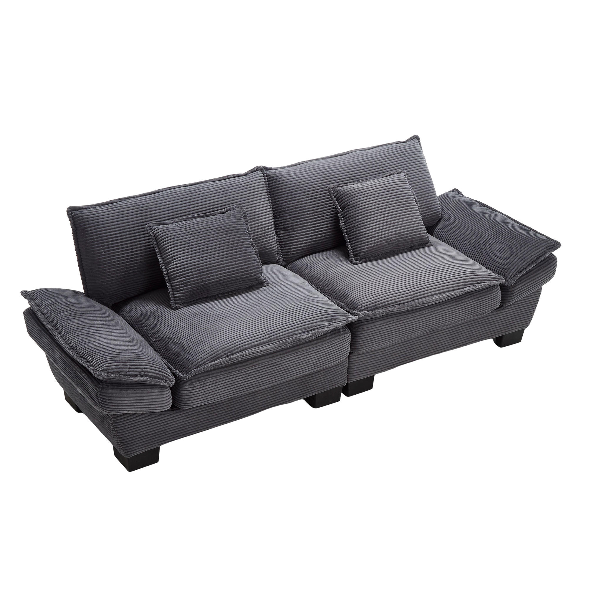 ComfortXL 2-Sitzer-Sofa Dunkelgrau 22x81x81 cm