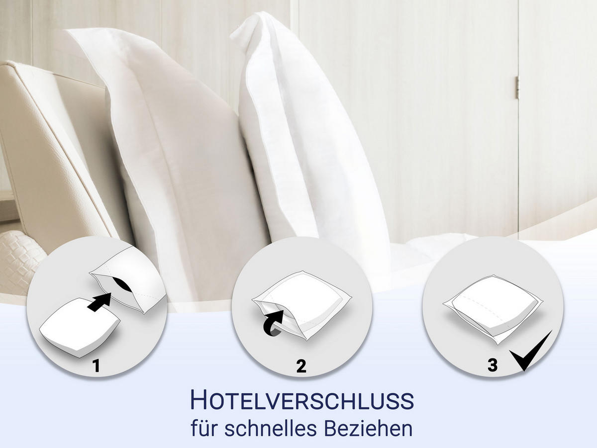 KISSENBEZUG, 2er-Set, 50x80 cm, 100% Baumwolle, Weiß - Weiß, Textil (50/93cm) - Zollner