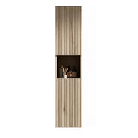 BADEZIMMERSCHRANK mit offenem Stauraum Weiß Eiche Holzwerkstoff - Weiß, Holzwerkstoff (35/35/160cm) - Beauniv