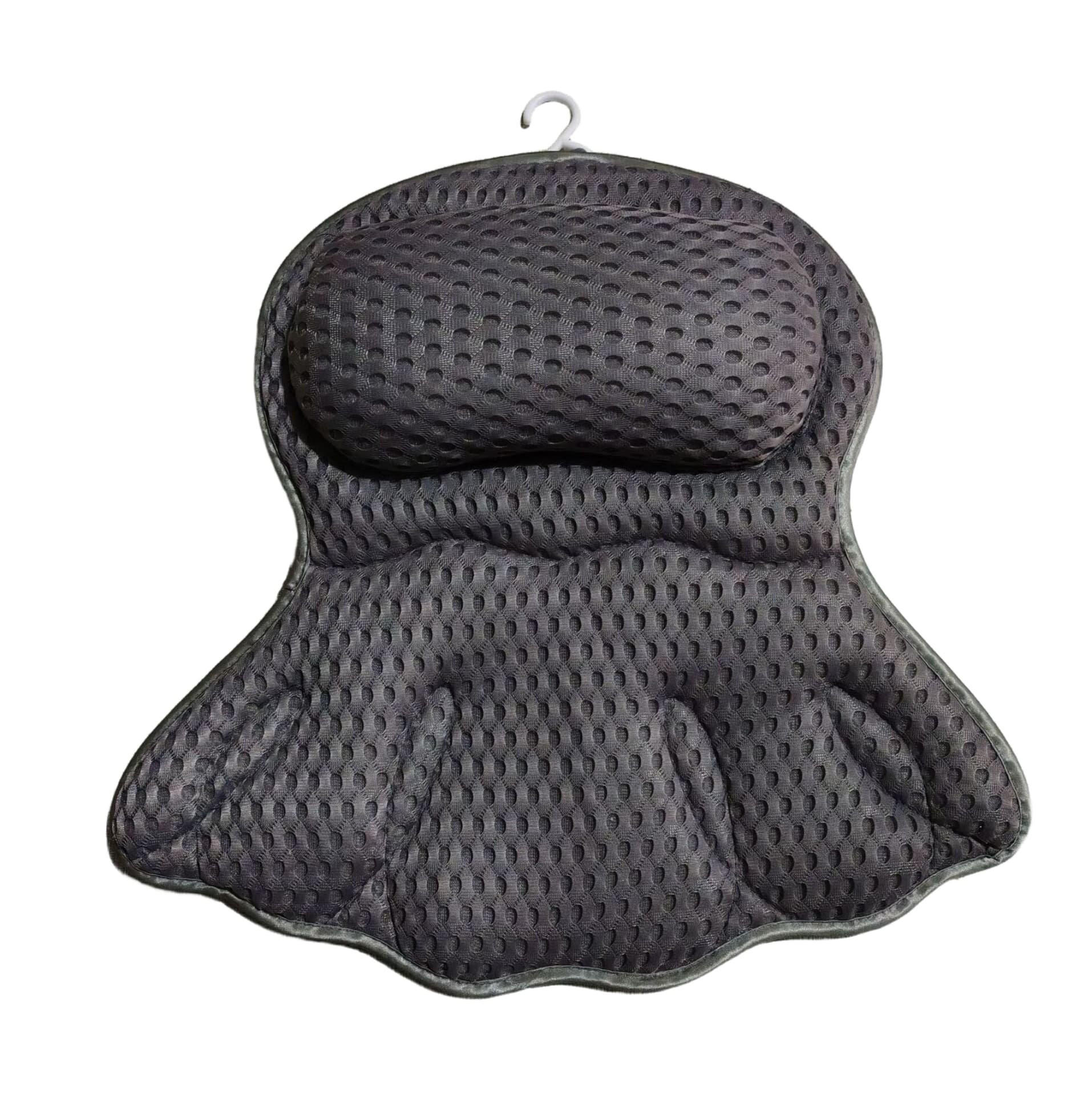 BADEKISSEN – 42 x 46 x 7 cm – Grau - Grau, Textil (42/21cm)