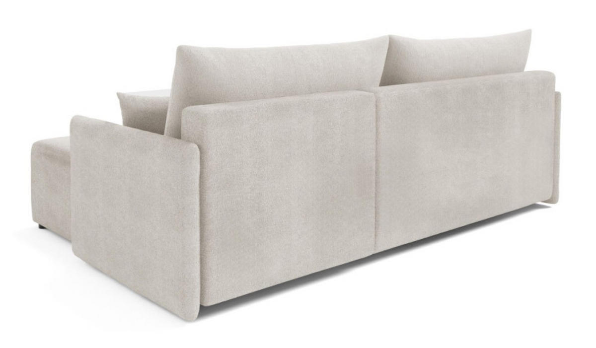 ECKSOFA Grafit VALIA Mit Schlaffunktion Und Bettkasten - Graphitfarben, Textil (212/145cm) - Sepro Meble