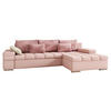 ECKSOFA Bangkok Premium, Seite: Rechts - Hellrosa/Silberfarben, Holz/Textil (310/175cm) - MIRJAN24