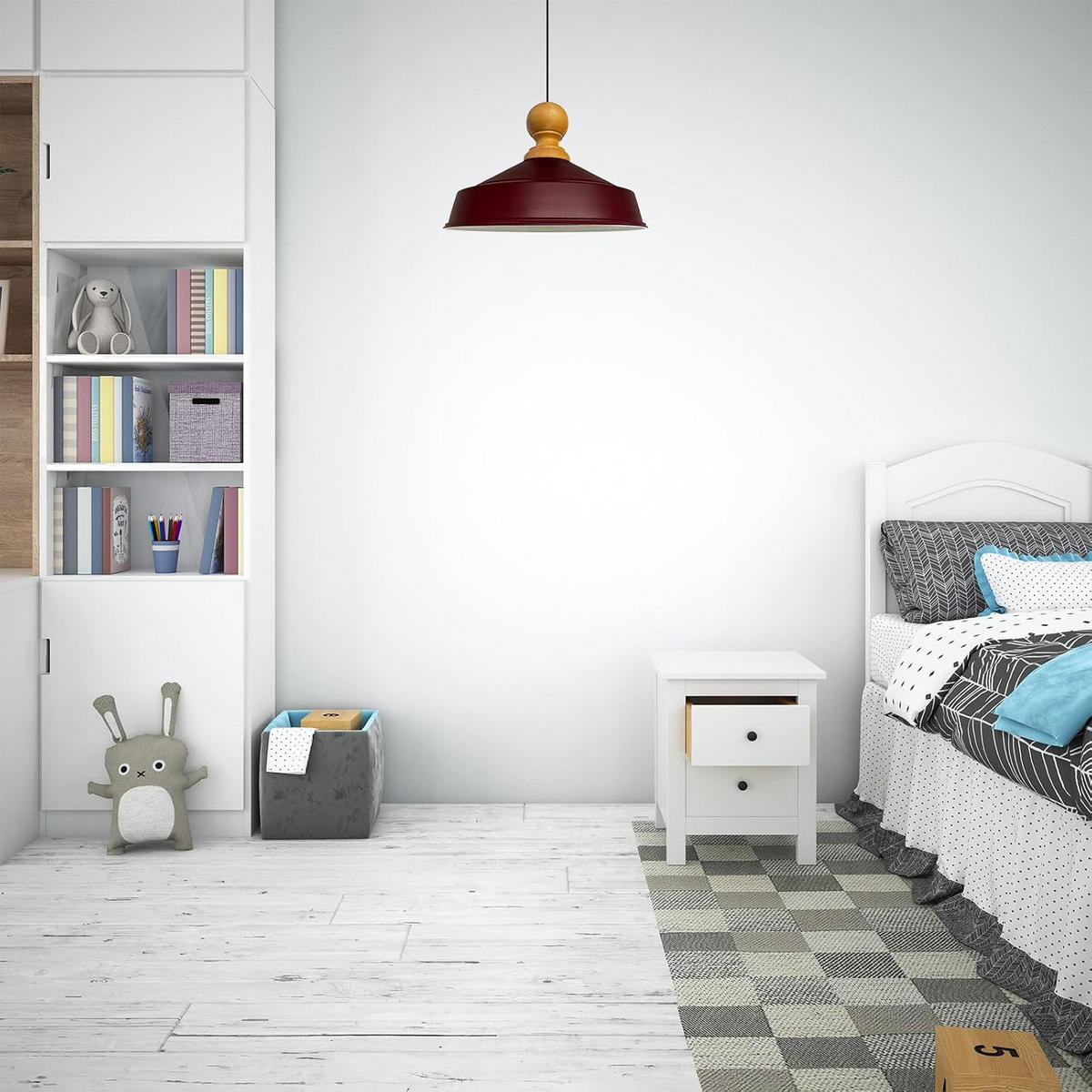 PENDELLEUCHTE Asletl 40/30 cm - Dunkelrot, Metall (30/40/26cm) - Bamyum
