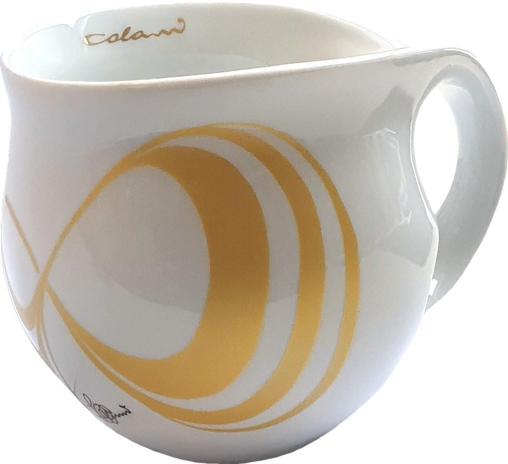Luigi Colani Porzellan Kaffeebecher Gold, Mehrfarbig