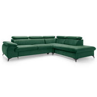 ECKSOFA 275 cm mit verstellbaren Kopfstützen Xanto L, Rechts, Grün - Grün, Holz (221/275cm) - Emporius