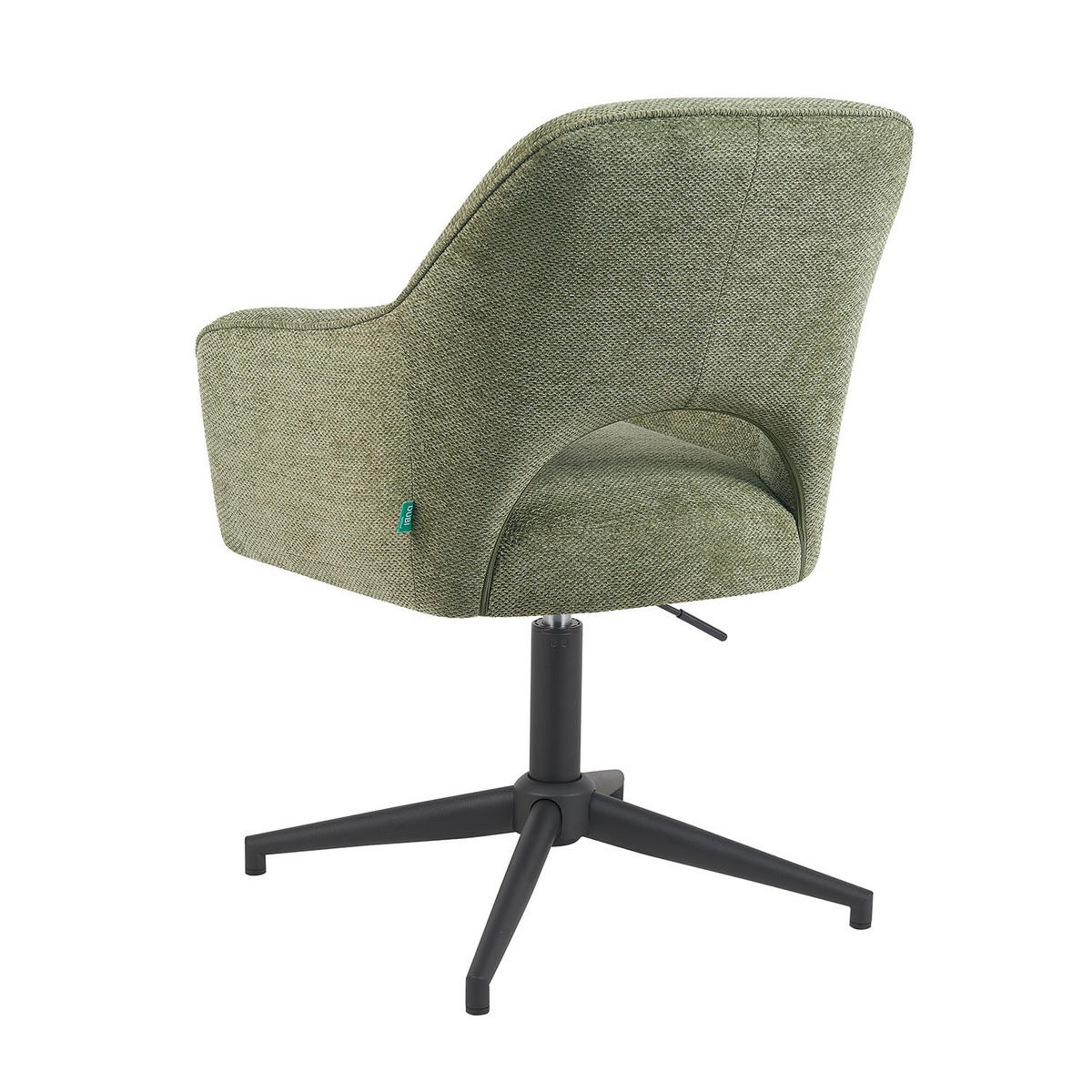 BÜROSTUHL Mika-Bryn - Schwarz/Grün, Textil/Metall (60/84/65cm) - DUBI Möbel