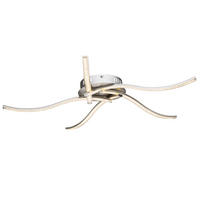 LED DECKENLEUCHTE Jorne Silber Kristalloptik - Silberfarben, Metall (64.5/64.5/7.8cm) - Globo Lighting