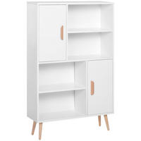 AKTENREGAL DE-14402 skandinavisch mit 2 Schränken Weiß - Weiß, Holzwerkstoff (235/123/80cm) - ComfortXL