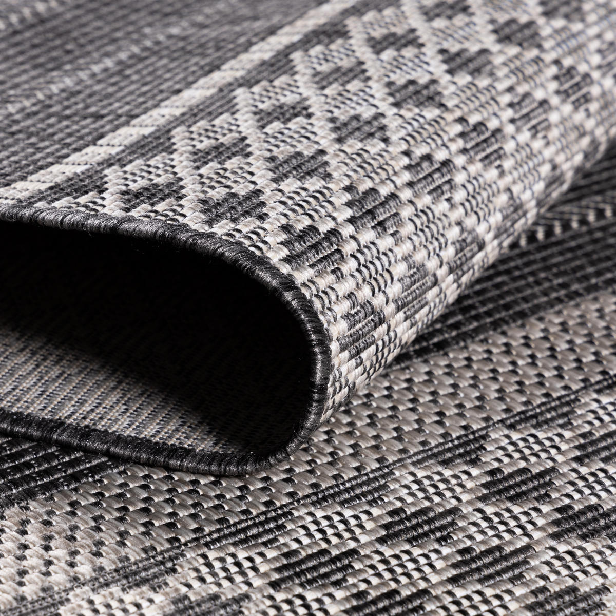 TEPPICH Outdoor Flachgewebe Antik-Optik Polypropylen Terrasse Beige Läufer 80x250 - Beige, Textil (80/250cm) - KADIMA DESIGN