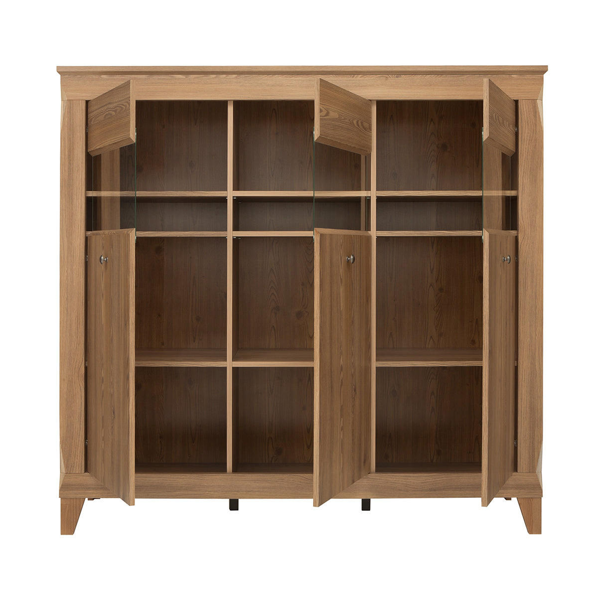 GESCHIRRSCHRANK Raya Holz - Braun, Holzwerkstoff (156/150/47cm) - Petits-meubles