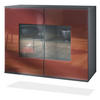 KOMMODE Grömitz Bordeaux Hochglanz - Bordeaux, Holzwerkstoff (92.5/73.5/35cm) - Vladon