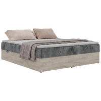 BOXSPRINGOVÁ POSTEĽ NORDIC ZERO 180/200 - Sivá Manšester - Topper Visco - H4 (tvrdý) - čierna/sivá, textil/plast (180/200cm) - MKS