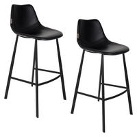 BARHOCKER Franky Rückenlehne 80 cm Schwarz - 2 er Set - Schwarz, Kunststoff (50/106/54cm) - Dutchbone