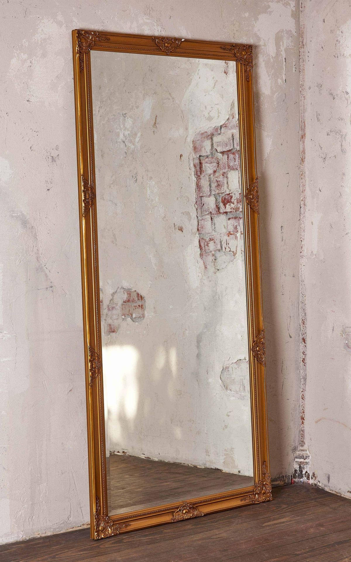 WANDSPIEGEL XL 180x80 cm, Gold, Holz - Goldfarben, Holz (80/180/5cm) - dasmöbelwerk