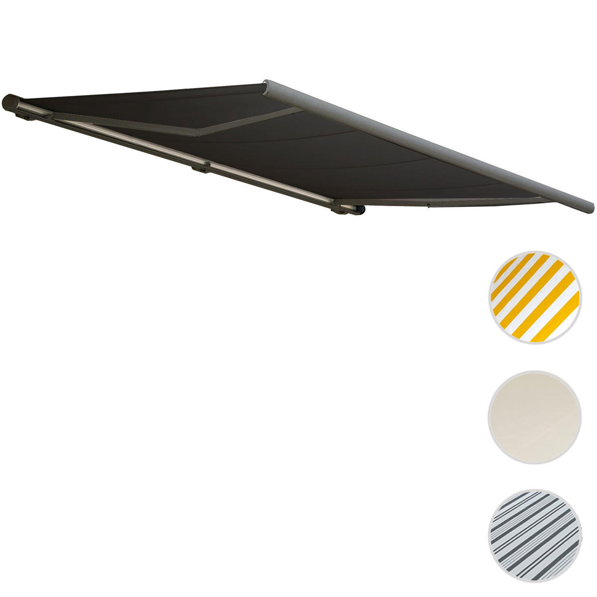 ELEKTRISCHE KASSETTENMARKISE Anthrazit, Grau - Anthrazit/Grau, Textil (400/23/300cm) - MCW