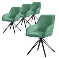 ESSZIMMERSTUHL 4er Set grün - Grün, Textil (61/84.5/57cm) - ML-DESIGN