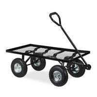 HANDWAGEN - Schwarz, Kunststoff/Metall (51/34.5/96cm) - Relaxdays