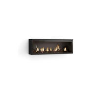 ELEKTROKAMIN LED, schwarz, 107/25/38cm - Schwarz, Holzwerkstoff (107/38/25cm) - Skraut Home