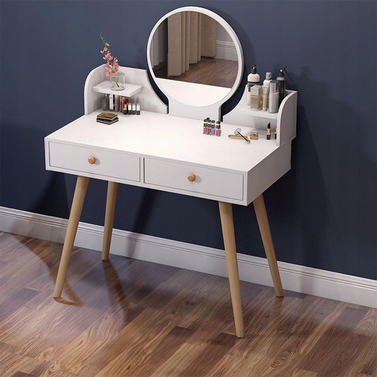 SCHMINKTISCH, weiß 80/40/73 cm - Weiß, Holzwerkstoff (80/73/40cm)