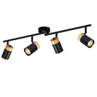 DECKENLEUCHTE Doris 4-flammig 62/9/19 cm - Schwarz, Metall (62/9/19cm) - Nettlife