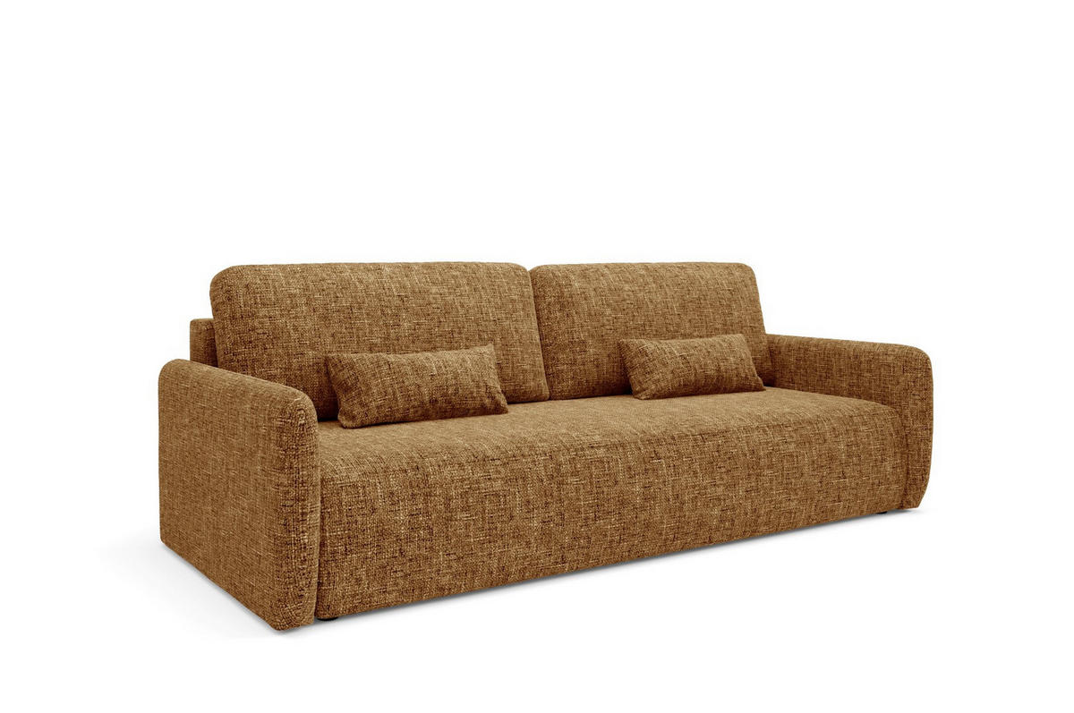 SCHLAFSOFA mit Bettkasten Gelb - Gelb/Schwarz, Holz/Holzwerkstoff (217/86/102cm) - Furnisell