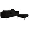 SCHLAFSOFA SALENTO Schwarz Boucle - Schwarz, Textil/Metall (221/82/193cm) - MKS