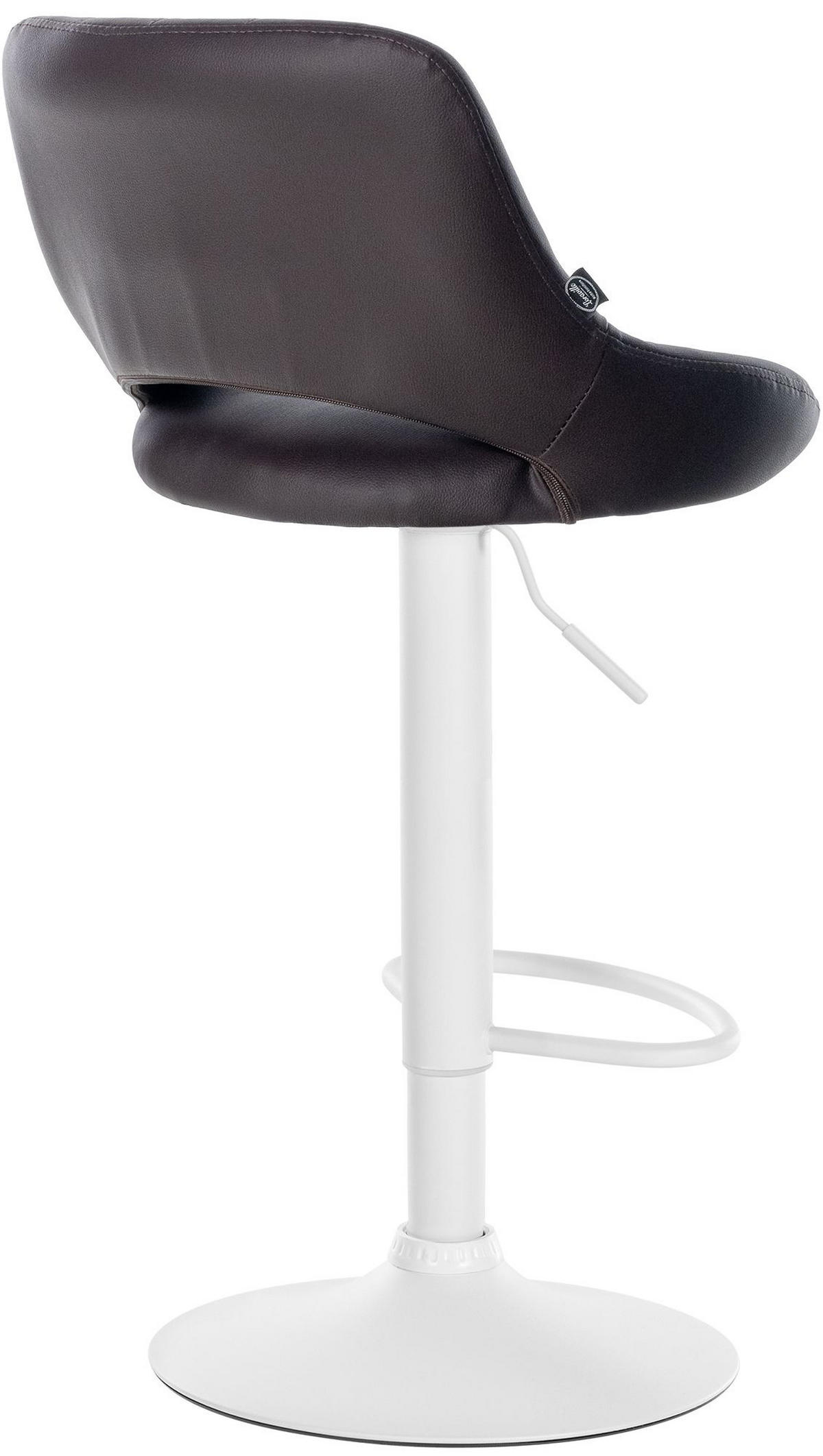 BARHOCKER Lederlook Braun - Weiß/Braun, Textil/Metall (47/85/48cm) - CLP