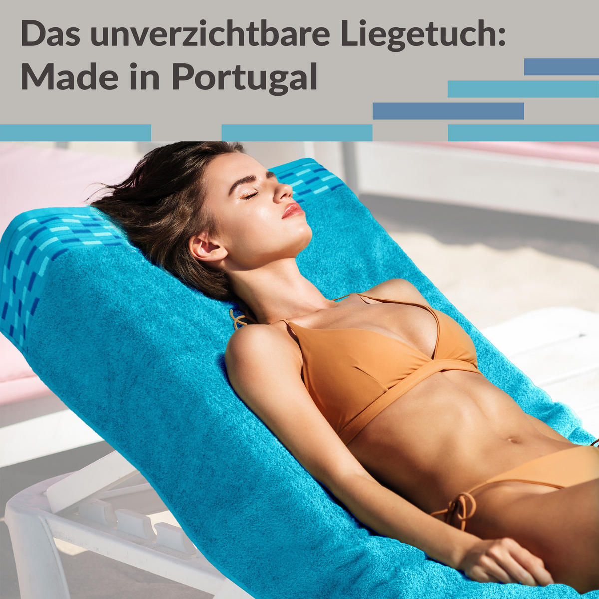 SAUNATUCH Lugano Aquamarin 80x200 cm - Blau, Textil (80/200cm) - Lashuma