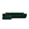 ECKSOFA links Kaelle aus Samt flaschengrün 4 Sitzplätze - Dunkelgrün, Textil (171/308cm) - Micadoni