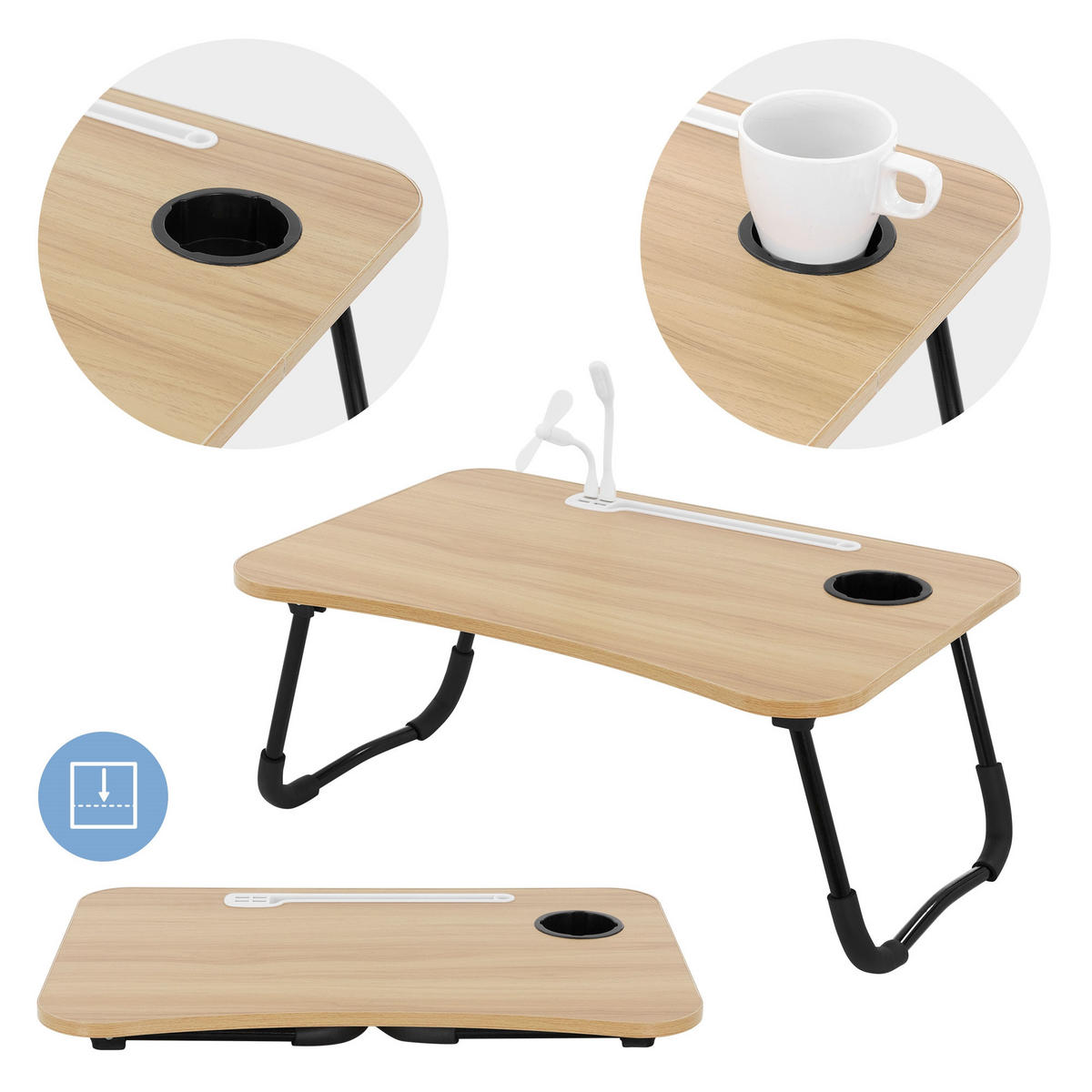 LAPTOPTISCH - Braun, Holzwerkstoff (60/40/25cm) - ML-DESIGN