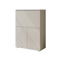 KOMMODE / SCHREIBTISCH Vera 90 mit LED Beleuchtung - Kaschmir/Alufarben, Holzwerkstoff/Kunststoff (90/126/42cm) - MIRJAN24