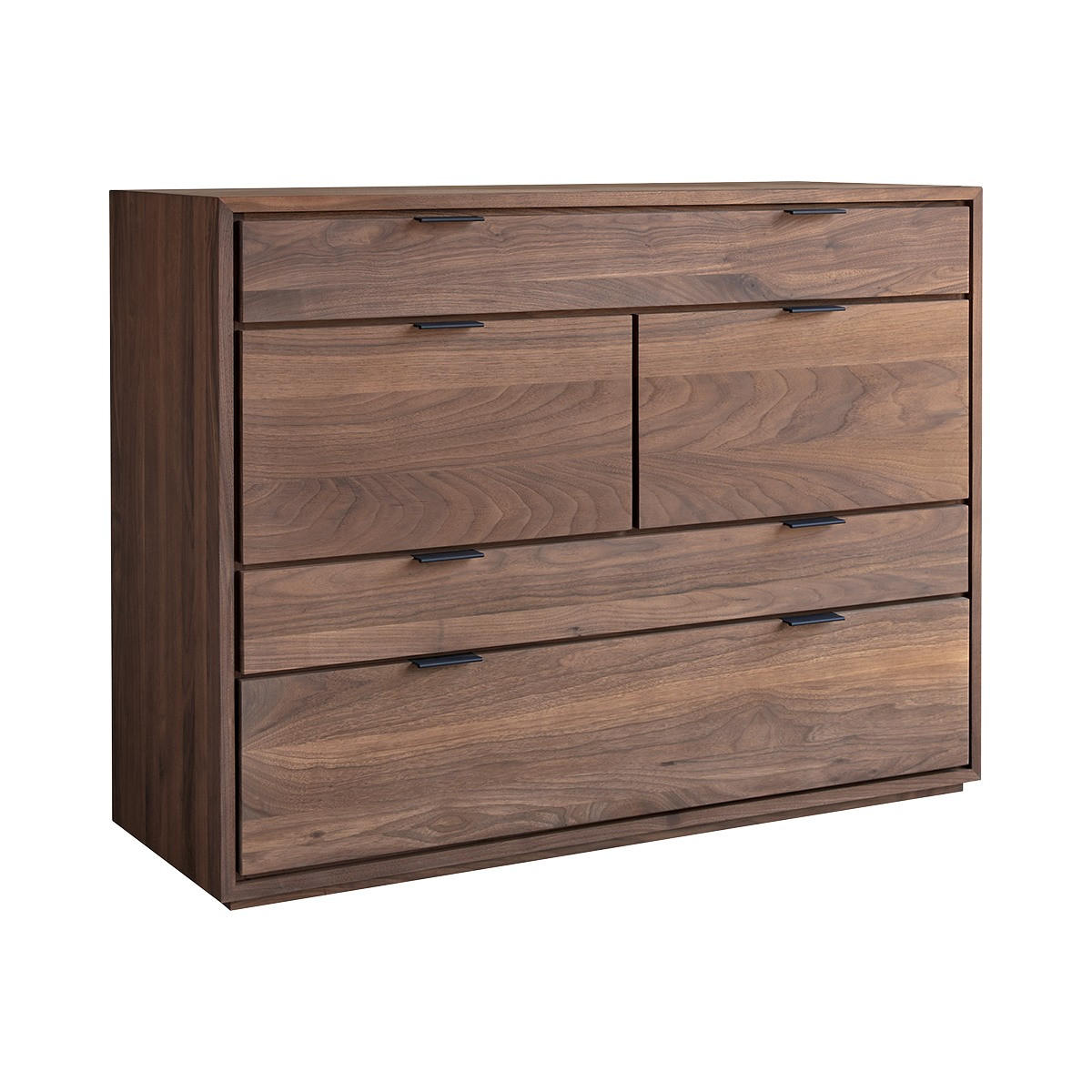 KOMMODE Senson Braun aus Walnuss - Braun, Holz (120/92/45cm) - Tikamoon