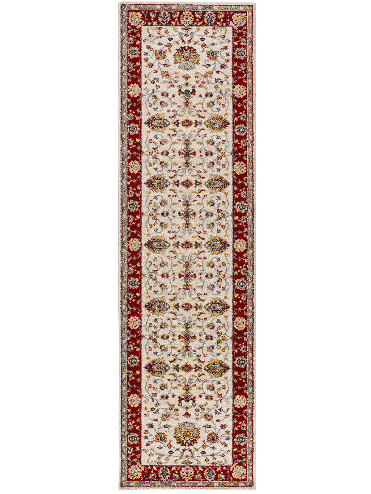 VINTAGE-TEPPICHE Creme Classic 67/250 cm - Rot/Creme, Naturmaterialien/Textil (67/250cm) - Atticgo