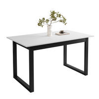 ESSTISCH ARTON II ausziehbarer Tisch 140-195 cm für 6-8 Personen - Schwarz/Weiß, Holzwerkstoff/Metall (140/80/77cm) - Lookway