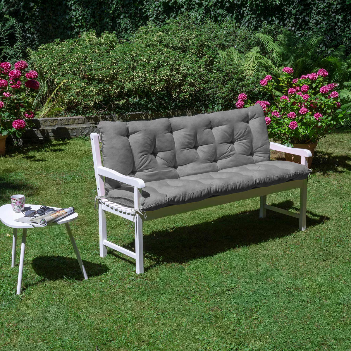 BANKAUFLAGE Flair BR 100/50cm Hellgrau - Hellgrau, Textil (100/10/100cm) - Beautissu 