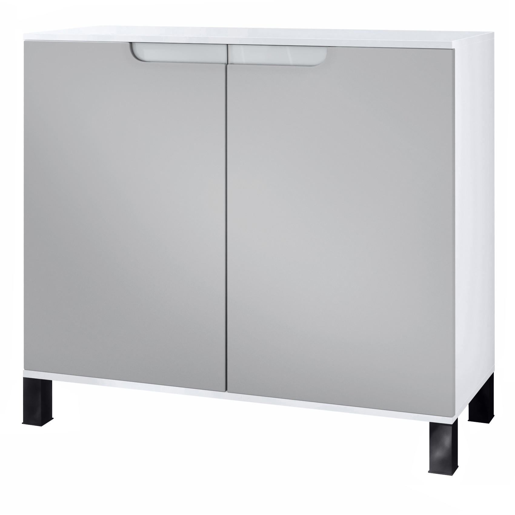 KOMMODE Sylt Hellgrau Seidenmatt - Greige, Holzwerkstoff (92.5/84.5/35cm) - Vladon