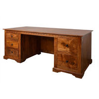 SCHREIBTISCH Akazie 180x80x74 honig lackiert OXFORD #0529 - Braun, Holz (80/180/74cm) - Massivmoebel24