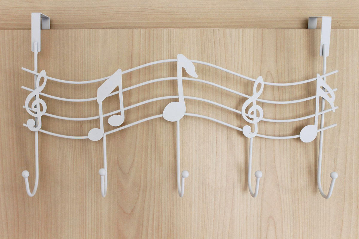 TÜRGARDEROBE Metall Weiß 42/5/24 cm - Weiß, Metall (42/24/5cm) - DanDiBo