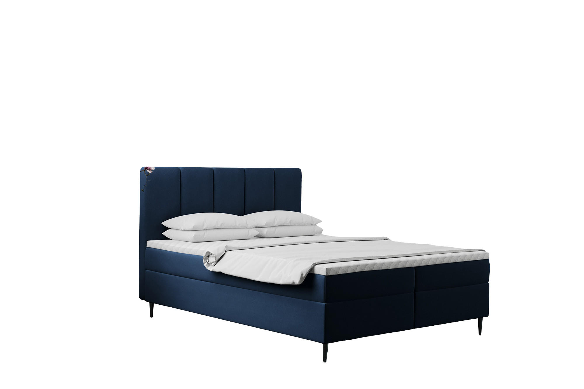 BOXBETT Mit Bettkasten Und Matratze POEL Blau 180x200 cm H2-Pocket - Violett, Holz/Textil (180/200cm) - Kaiser Möbel