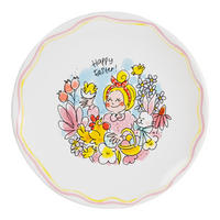 TELLER Frohe Ostern in Bunt - 22cm - Multicolor, Keramik (21.8/21.8/2.5cm) - Blond Amsterdam