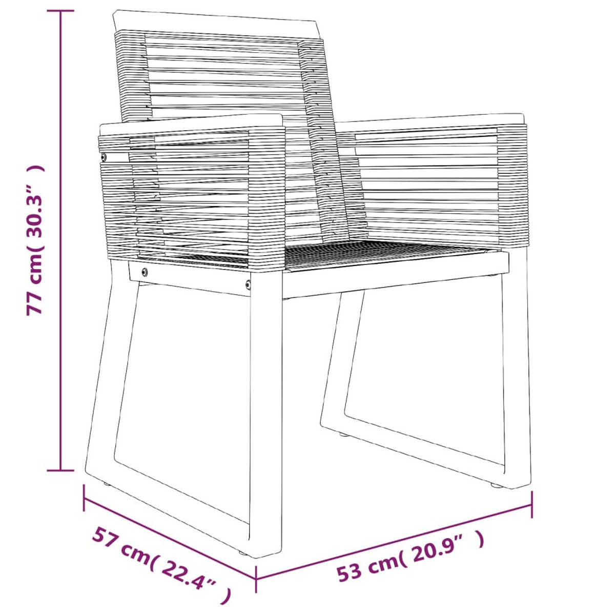 GARTENTISCHGRUPPE mit 160 cm Tisch, aus Stachl und PVC-Rattan, 7-teiliges Set - Schwarz, Metall - vidaXL